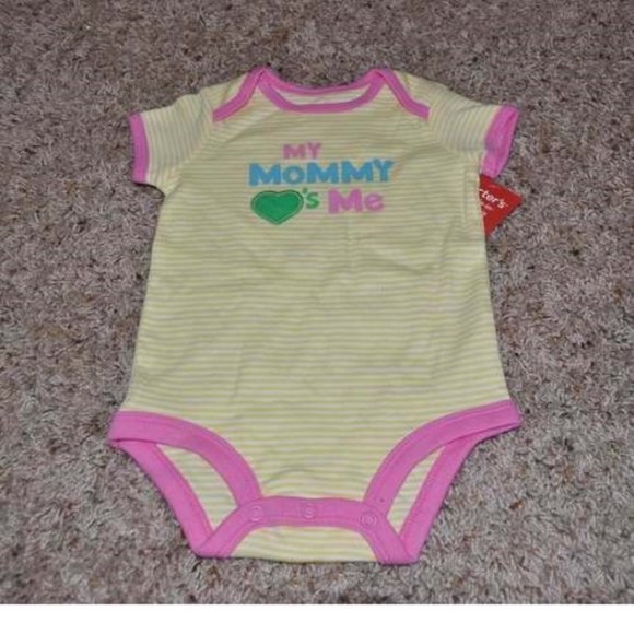 Girls 4 Pc Summer Set 6-9 mths Easter Bodysuit, Mommy Love Me, Pants - Picture 3 of 5